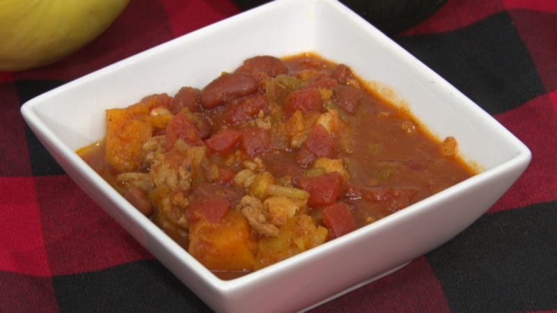 Butternut squash and turkey chili