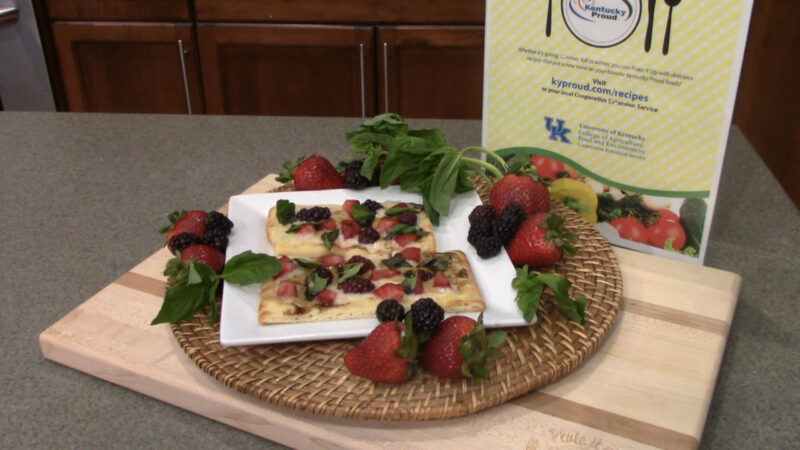 Berry and Basil Pizza Crisp with Honey Balsamic