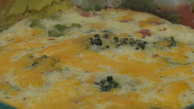 Country Ham & Broccoli Grits Casserole
